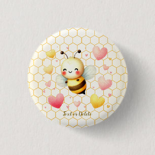 Macaron Rond 2,50 Cm Coloré Happy Little Honey Bee Baby shower mignon