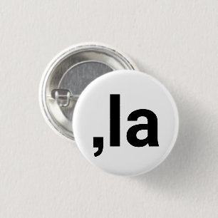 Macaron Rond 2,50 Cm Comma La kamala typographie moderne drôle blanc