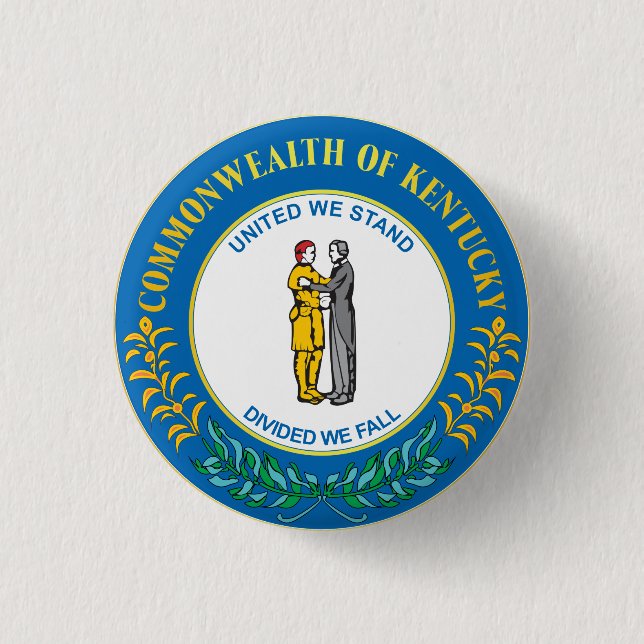 Macaron Rond 2,50 Cm Commonwealth du Kentucky (Devant)