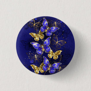 Macaron Rond 2,50 Cm Composition avec papillons Sapphire