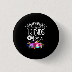 Macaron Rond 2,50 Cm Comptez Votre Âge Par Amis