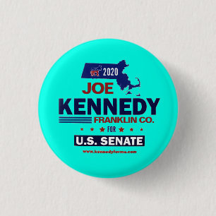 Macaron Rond 2,50 Cm Comté de Franklin pour Joe Kennedy 2020