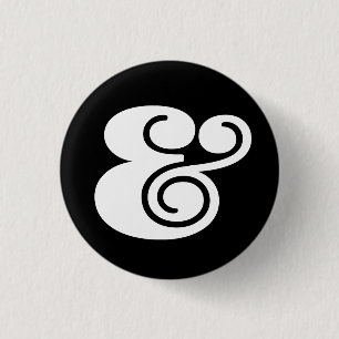 Macaron Rond 2,50 Cm Concepteur "&" d'image   BL Blanc  