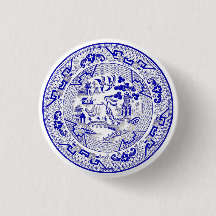 Conception bleue classique de plat de saule