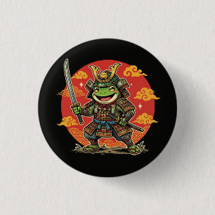 Macaron Rond 2,50 Cm Conception d'animal de guerrier de samouraï de gre