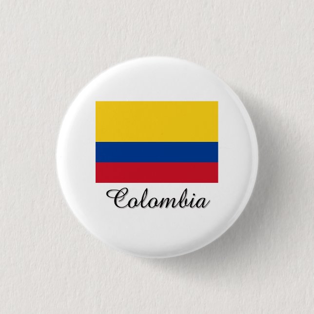 Macaron Rond 2,50 Cm Conception de drapeau de la Colombie (Devant)