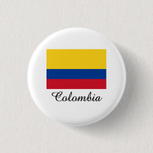 Macaron Rond 2,50 Cm Conception de drapeau de la Colombie