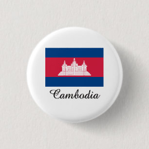 Macaron Rond 2,50 Cm Conception de drapeau du Cambodge