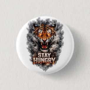 Macaron Rond 2,50 Cm Conception de motivation de tigre affamé