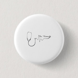 Macaron Rond 2,50 Cm Conception de nom de médecin personnalisé Tw