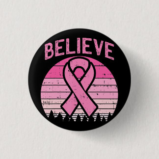 Macaron Rond 2,50 Cm Conception de sensibilisation au cancer du sein