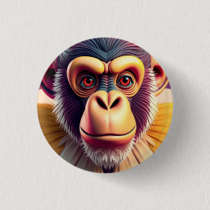 Macaron Rond 2,50 Cm Conception de singe