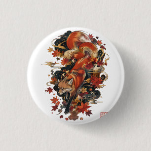 Macaron Rond 2,50 Cm Conception d'esprit de renard japonais Kitsune d'a