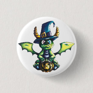 Macaron Rond 2,50 Cm Conception magique du dragon d'Halloween