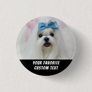 Macaron Rond 2,50 Cm Conception petite et mignonne de photo et de texte
