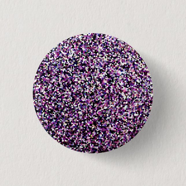 Macaron Rond 2,50 Cm Confetti noir et blanc pourpre (Devant)