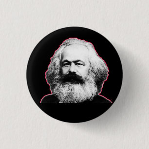 Macaron Rond 2,50 Cm Contour/noir rouges de Karl Marx