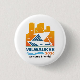 Macaron Rond 2,50 Cm Convention internationale de Milwaukee Wisconsin 2