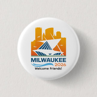 Macaron Rond 2,50 Cm Convention internationale de Milwaukee Wisconsin 2