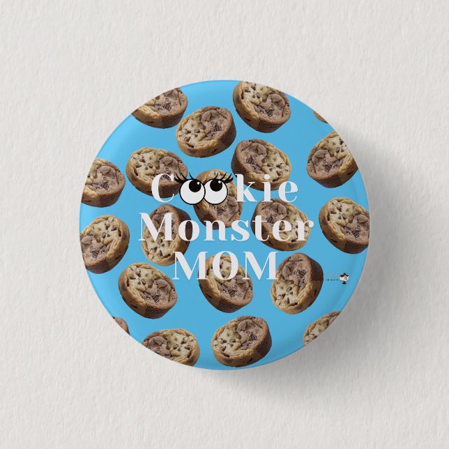 Macaron Rond 2,50 Cm Cookie Monster Maman (Devant)