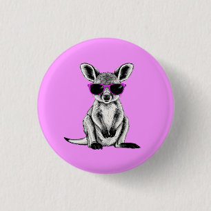 Macaron Rond 2,50 Cm Cool Baby Kangaroo Joey