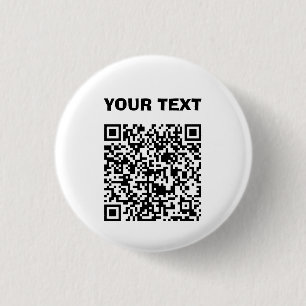 Macaron Rond 2,50 Cm COOL ! Bouton 😎 code QR personnalisé Texte person
