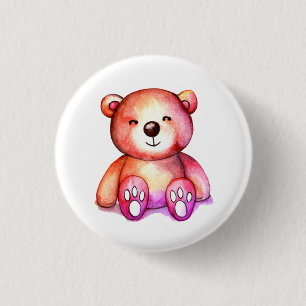 Macaron Rond 2,50 Cm Cool Ours mou Teddy positif