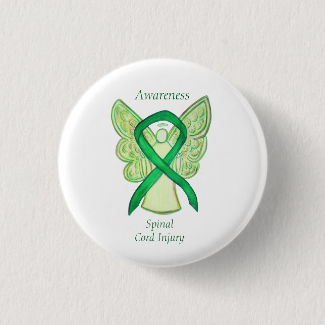 Macaron Rond 2,50 Cm Cordon de colonne vertébrale lésion Ange sensibili (Devant)