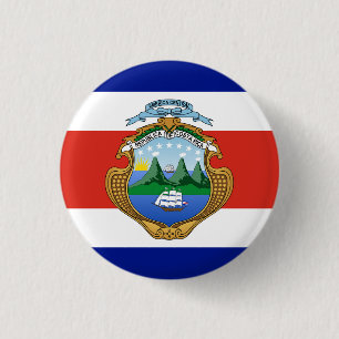 Macaron Rond 2,50 Cm Costa Rica (armoiries/drapeau)