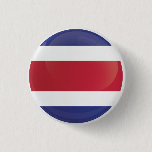 Macaron Rond 2,50 Cm Costa Rica  Round Icon Flag 