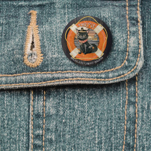 Macaron Rond 2,50 Cm Coucher de soleil de chat noir : Voyage pour GRIVE