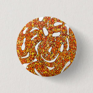 Macaron Rond 2,50 Cm Couleurs des années 70 Rouge Orange Jaune Design A