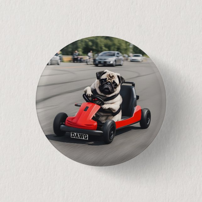 Macaron Rond 2,50 Cm course de go-kart carlin (Devant)