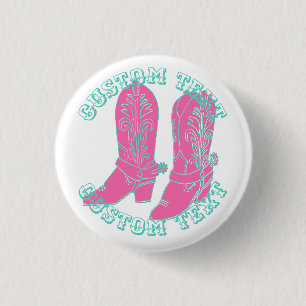 Macaron Rond 2,50 Cm Cowgirl bottes design bachelorette