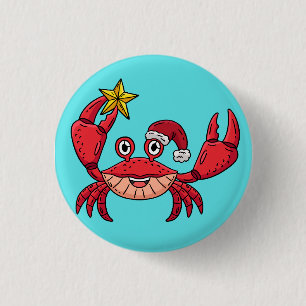 Macaron Rond 2,50 Cm Crabe de Noël