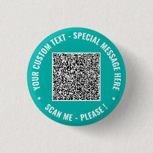 Macaron Rond 2,50 Cm Créez vos propres boutons de code QR Texte personn