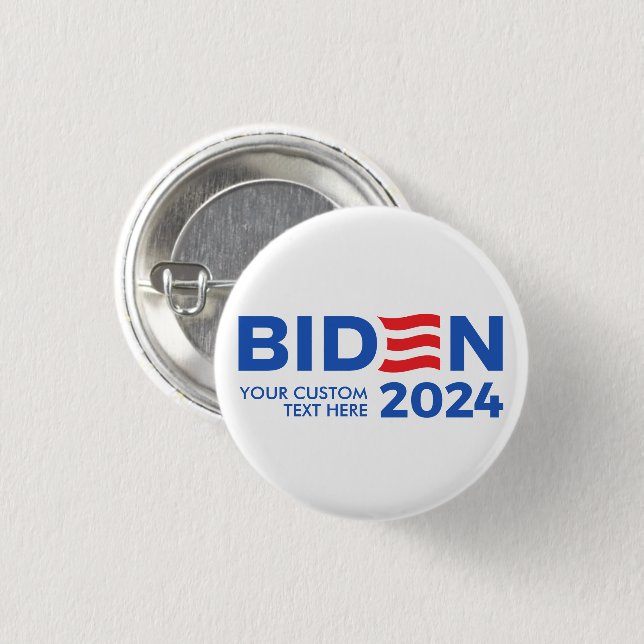 Macaron Rond 2,50 Cm Créez votre propre Joe Biden 2024 (Devant & derrière)