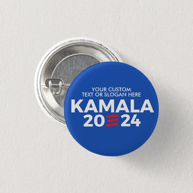 Macaron Rond 2,50 Cm Créez votre propre Kamala Harris 2024 (Devant & derrière)
