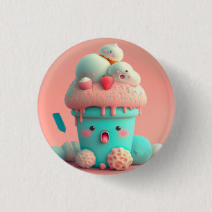 Macaron Rond 2,50 Cm Crème glacée Kawaii