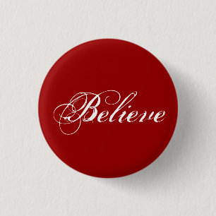 Macaron Rond 2,50 Cm Croire - Rouge