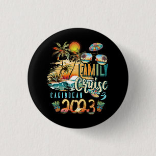 Macaron Rond 2,50 Cm Croisière en famille Caraïbes 2023 Summer Vacation