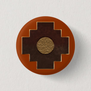 Macaron Rond 2,50 Cm Croix de Chakana