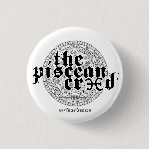 Macaron Rond 2,50 Cm Croyance de Piscean - 1 1/4" bouton