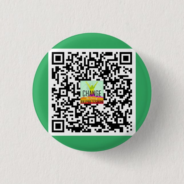 Macaron Rond 2,50 Cm CTFOD Volunteer QR Code Représenter_ Bouton (Devant)