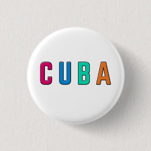 Macaron Rond 2,50 Cm Cuba, j'aime Cuba