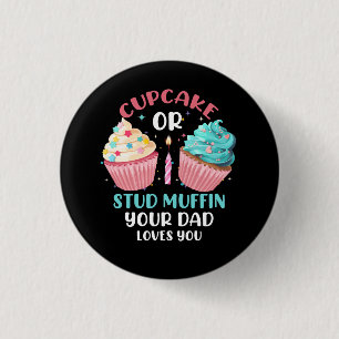 Macaron Rond 2,50 Cm Cupcake Ou Muffin Stud Votre Père Vous Aime Bébé G
