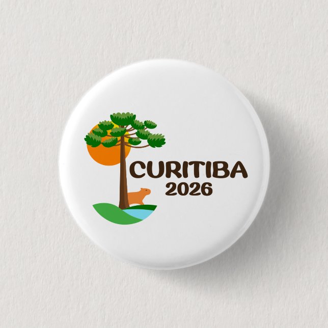 Macaron Rond 2,50 Cm Curitiba Brazil 2026 International Convention Pin (Devant)