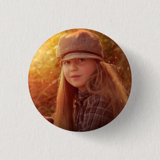 MACARON ROND 2,50 CM CUSTOM PHOTO BUTTON (Devant)