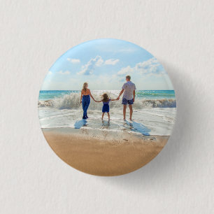 Macaron Rond 2,50 Cm Custom Photo Button Your Own Design - Family