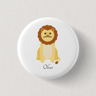 Macaron Rond 2,50 Cm Cute Baby Lion Personnalisé